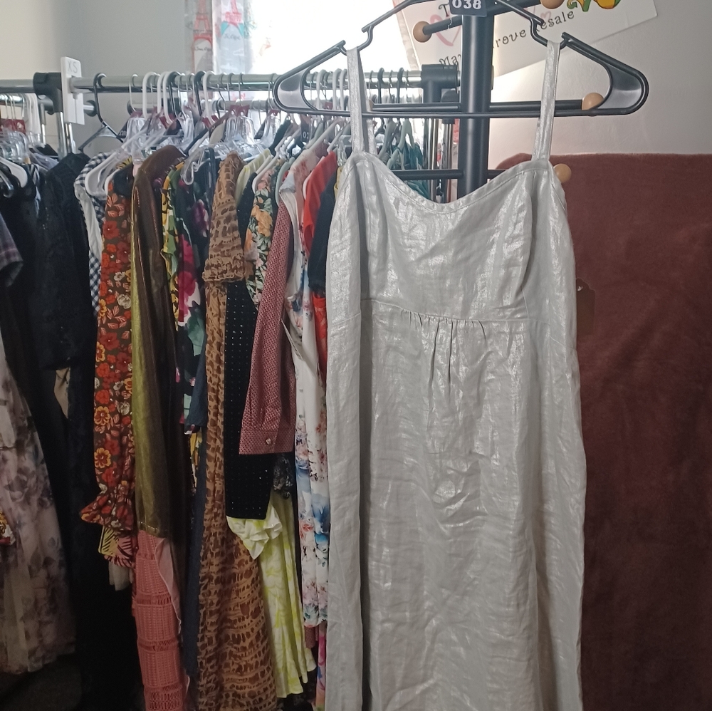 38. Tommy Bahama Silver Maxi Dress